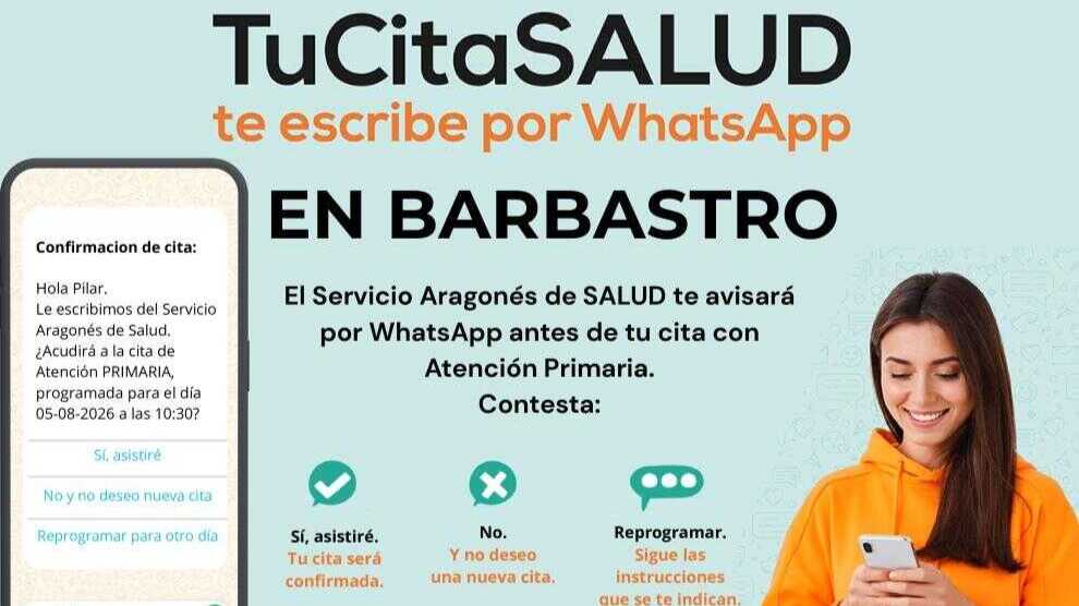 TuCitaSalud arrives in Barbastro: more than 122,000 users can manage appointments via WhatsApp