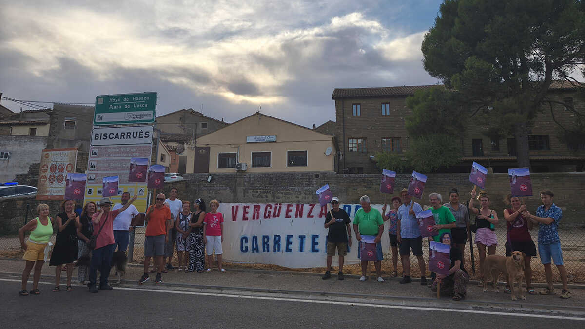 Residents of Biscarrués, Erés and Piedramorrera Demand Repairs to the A-125