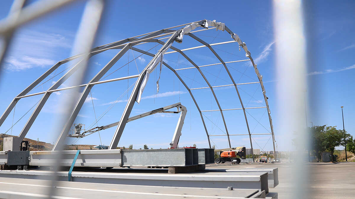 Espacio Zity setup begins in Valdespartera as Zaragoza’s 2026 Pilar Festival takes shape