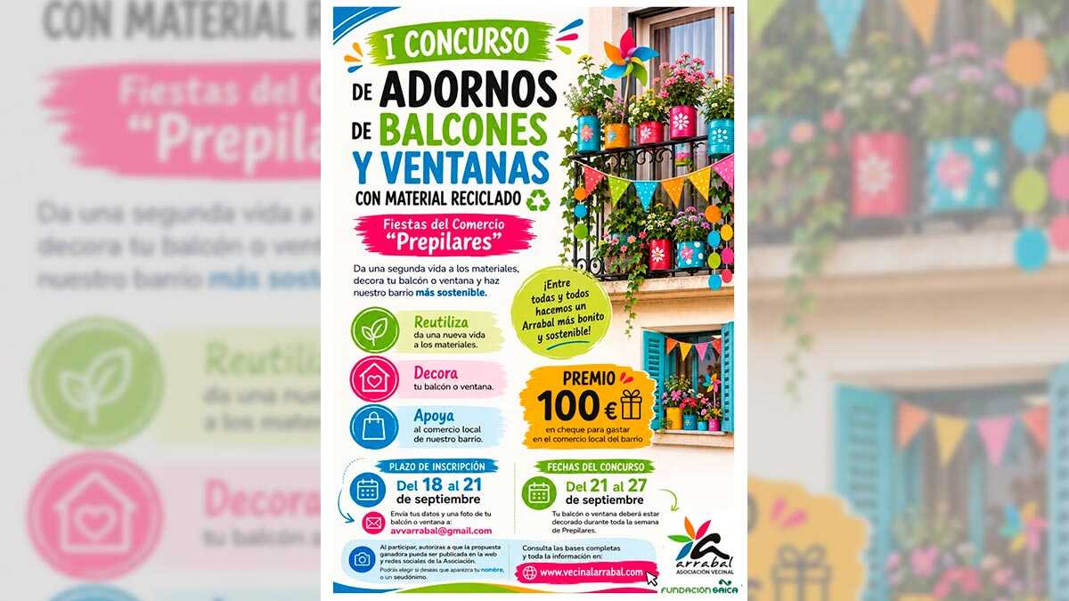 The Zaragoza neighborhood searching for its best-decorated balcony: a €100 prize is at stake