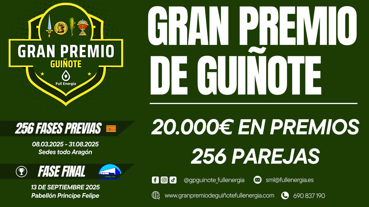 Zaragoza gears up for the great guiñote festival: 544 players and €20,000 at stake