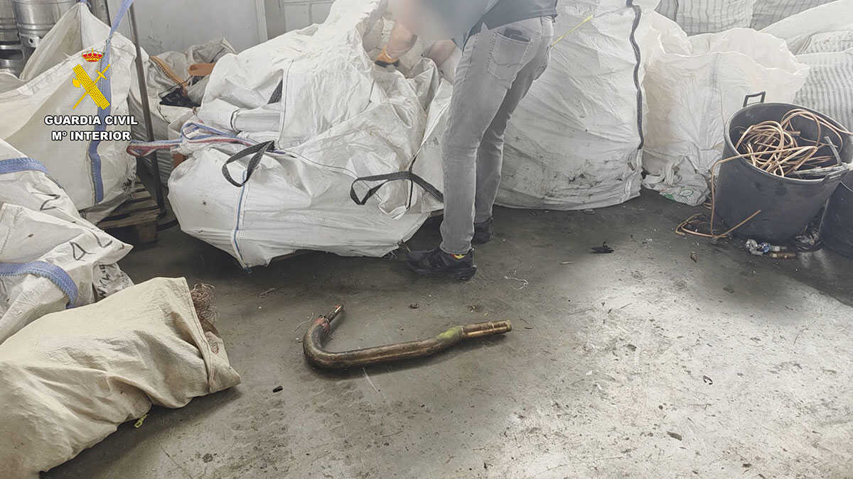 Two workers arrested for stealing more than 11,000 kilograms of copper from a company in Figueruelas