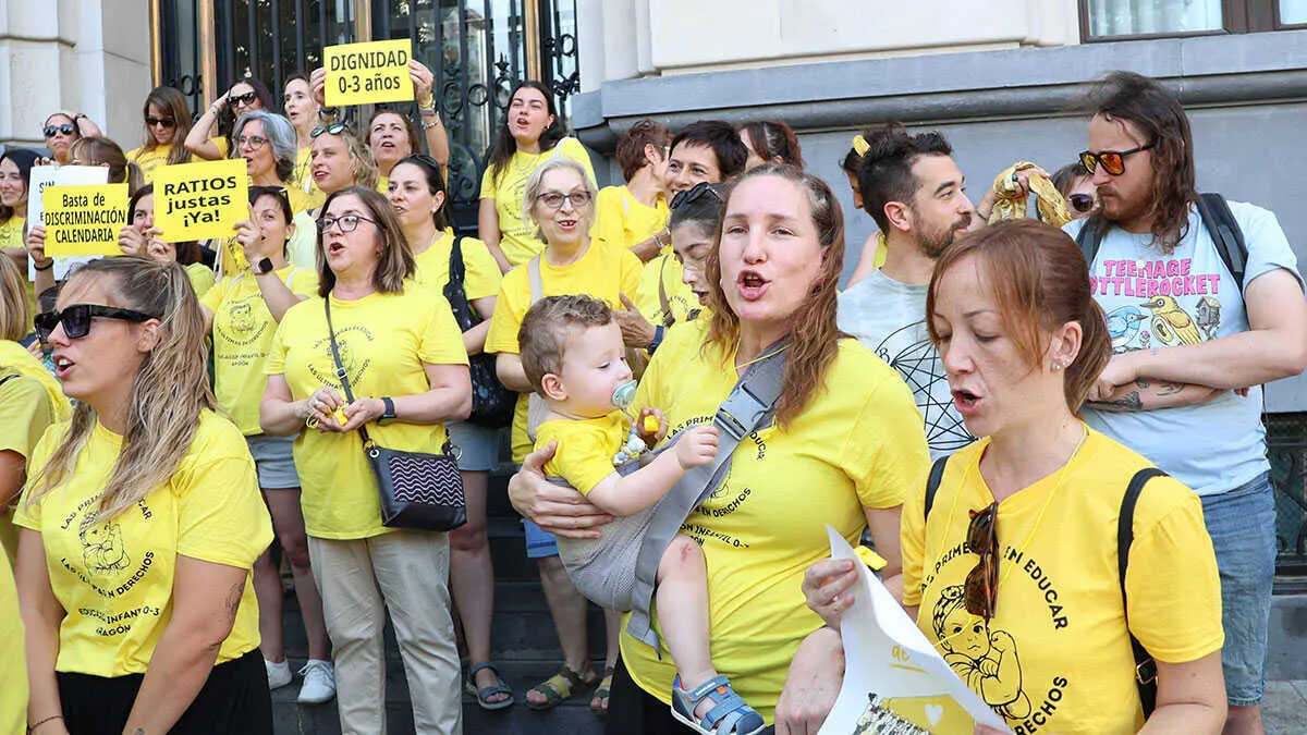 Educators of children aged 0-3 take to the streets again: “Ratios force us to juggle”