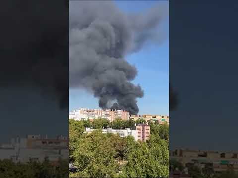 (VIDEO) This is what the Cogullada fire looks like as a huge smoke column rises over Zaragoza