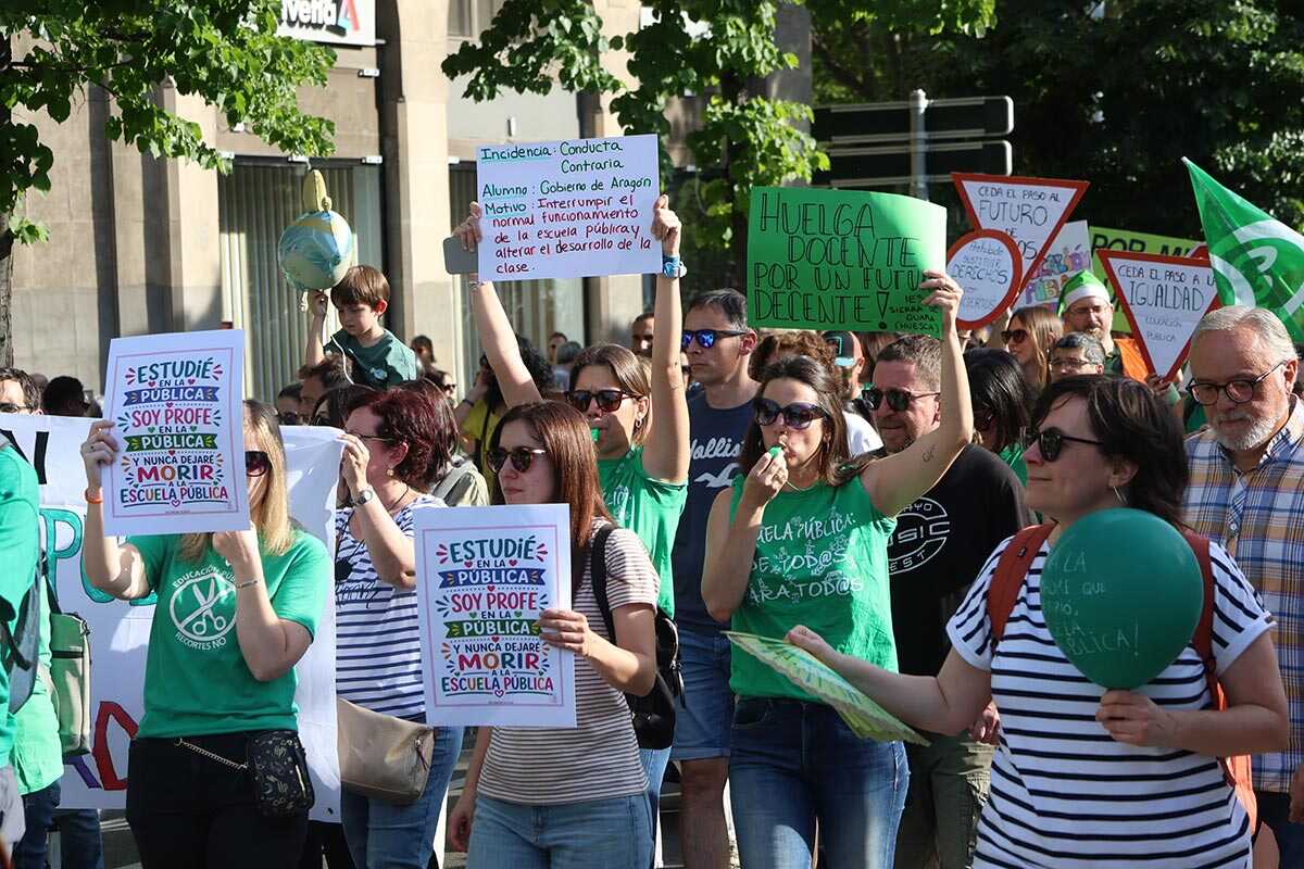 New public school mobilizations in Aragon: weekly demonstrations from October