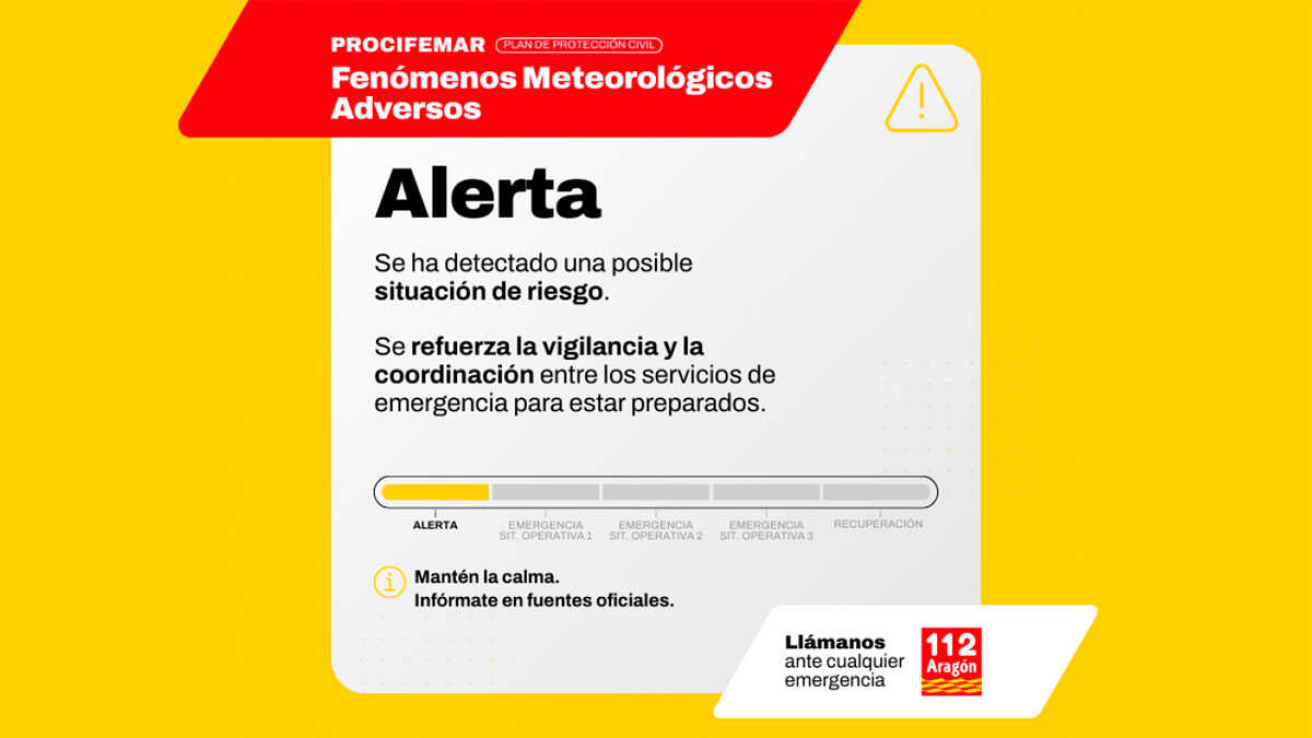 Aragon activates emergency plan for Thursday amid forecasts of rain and storms