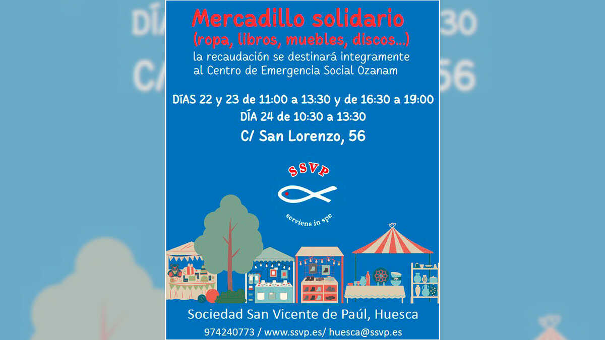 Ozanam Charity Market in Huesca: Dates, Hours and Items for Sale