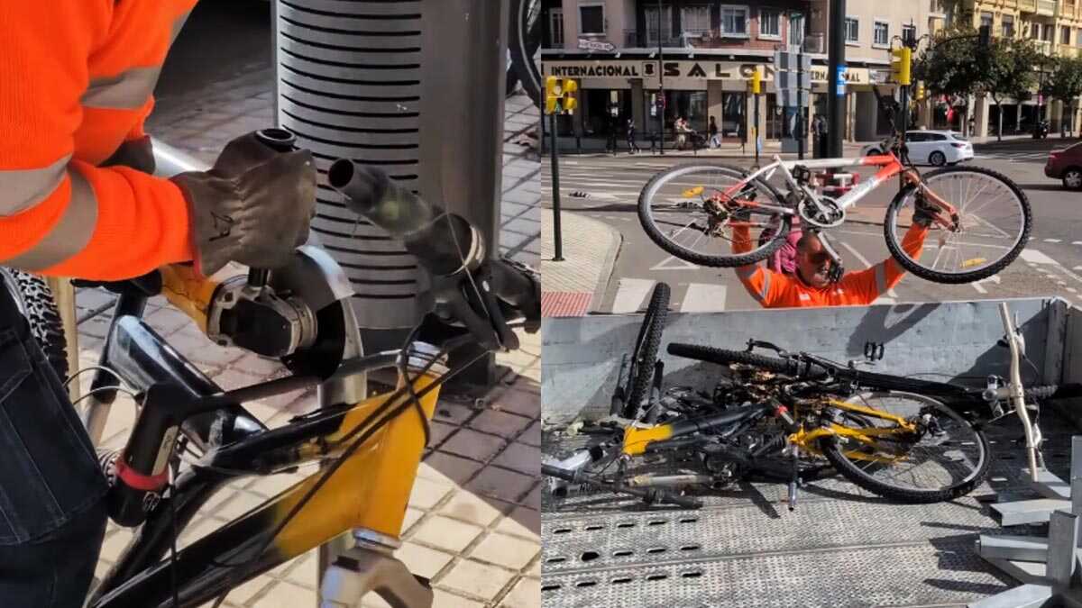 This Is What Can Happen to Your Bike If You Abandon It on Zaragoza's Streets