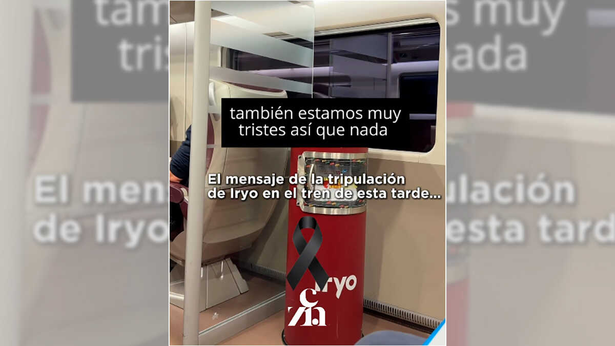 Iryo crew's onboard announcement shared online by a woman from Zaragoza: "We are very sad"