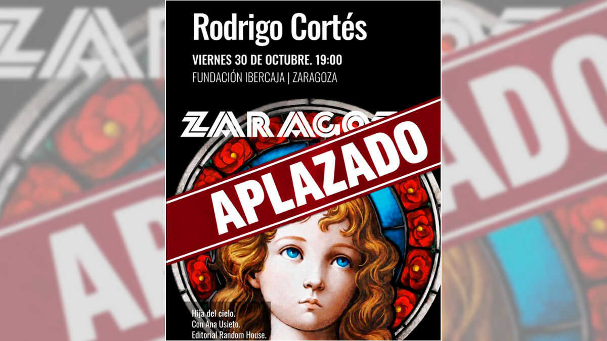 Rodrigo Cortés book presentation in Zaragoza canceled over Toledo accident